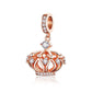925 Sterling Silver Rose Gold Crown Pendant For Diy Necklace