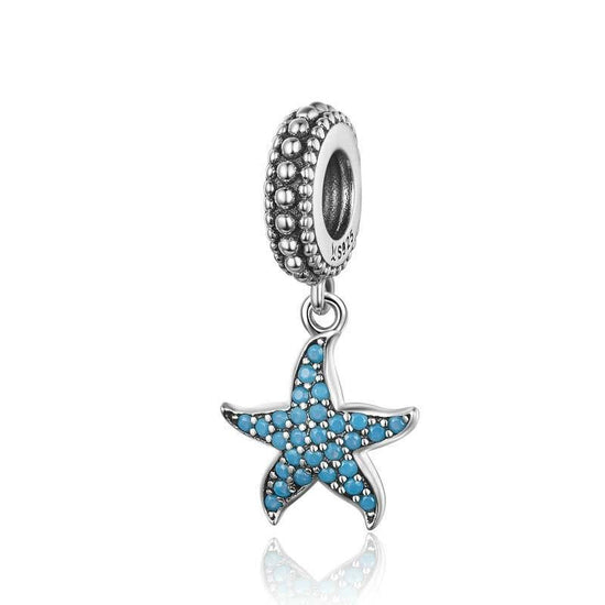 925 Sterling Silver Starfish Pendant Charm For Women&