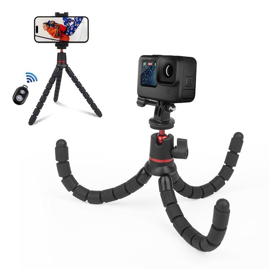 Flexible Mini Octopus Tripod with Remote for Slr Gopro Cellphone