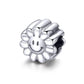 925 Sterling Silver Sunflower Smile Bead Pendant