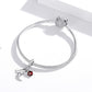 925 Sterling Silver January Birthstone Moon Pendant For Diy Bracelets & Necklaces