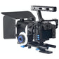 Video Camera Cage Stabilizer Kit With Matte Box & Follow Focus For Panasonic Lumix Dmc-Gh4 & G7 / Sony A7 Series
