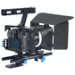 Video Camera Cage Stabilizer Kit With Matte Box & Follow Focus For Panasonic Lumix Dmc-Gh4 & G7 / Sony A7 Series