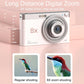 4k 8x Optical Zoom Telescopic Lens Digital Camera - White 2.88 Inch