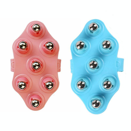 5-Element Meridian Brush Lymphatic Roller Massager Pink