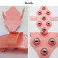 5-Element Meridian Brush Lymphatic Roller Massager Pink