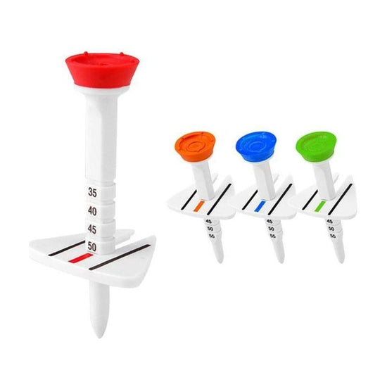 Adjustable Golf Tee Set - 4Pcs / Box - 77Mm Length - Aiming Assist