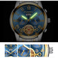 Gold Blue Multi-Function Men Quartz Watch