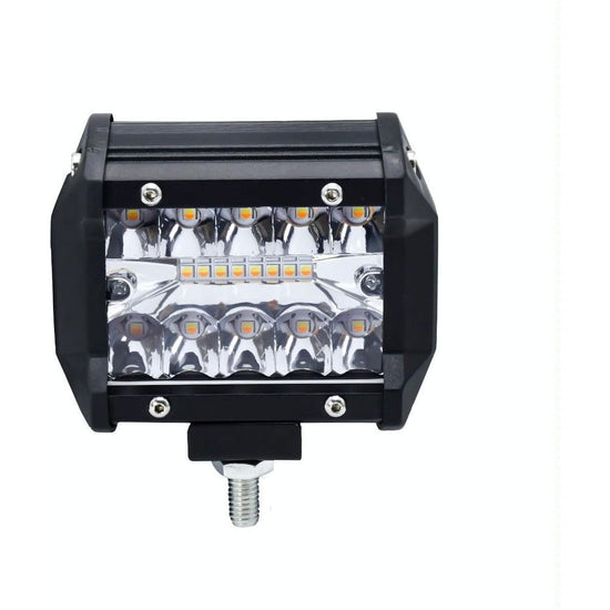 4 Inch 13W 3 Row Car Led Strip Light Working Refit Off - Road Vehicle Lamp Roof Strip Light With Yellow White Flash