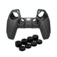 Black Silicone Protective Case for Ps5 Gamepad - Anti-skid Cover - White
