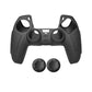Black Silicone Protective Case for Ps5 Gamepad - Anti-skid Cover - White