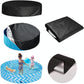 82X30Cm Foldable Sunscreen Pool Cover - Dustproof Round Black & Silver