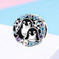 925 Sterling Silver Penguin Bracelet With Diamond Beads