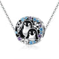 925 Sterling Silver Penguin Bracelet With Diamond Beads