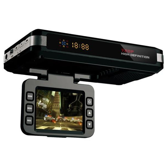 2.0 Lcd Radar Detector Dvr with Laser Gps Logger - Hd 720p 30fps