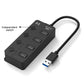 Usb 3.0 To 4 Usb 2.0 Splitter With Independent Switch