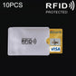 10 Rfid Blocking Aluminum Foil Card Holders - 9.1x6.3cm - Pack of 10