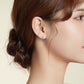925 Sterling Silver Simple Opal Earrings For Women