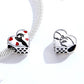 925 Sterling Silver Love Heart Pendant For Diy Bracelets