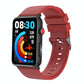 Bluetooth Smart Watch With Ecg Temperature And Heart Rate - Red Silicone