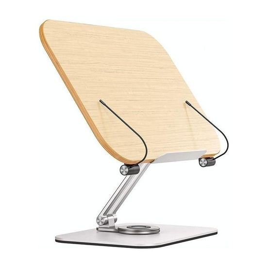 360-Degree Rotating Desktop Bookshelf With Tablet Stand