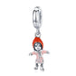 925 Sterling Silver Sunshine Girl Bead Pendant For Diy Bracelets And Necklaces