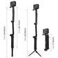 Foldable 3-Way Tripod Selfie Stick For Action Cameras - 20-58Cm Length