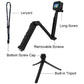 Foldable 3-Way Tripod Selfie Stick For Action Cameras - 20-58Cm Length