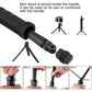 Foldable 3-Way Tripod Selfie Stick For Action Cameras - 20-58Cm Length