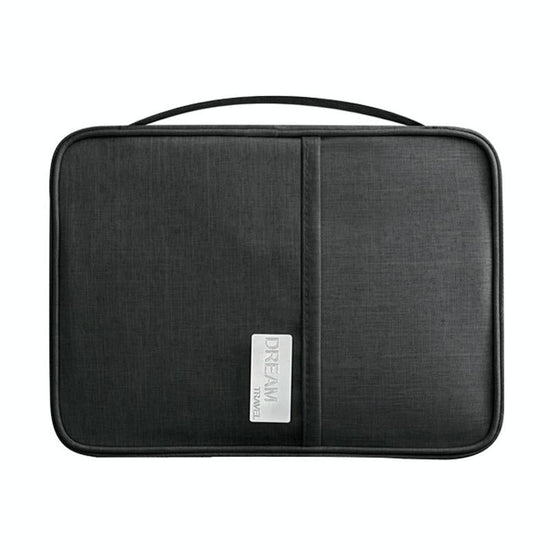 Waterproof Travel Document Bag Black Large - Black Large
