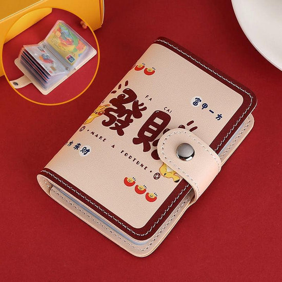 Festive Cartoon Snap Anti Degaussing Card Holder Lucky Change Id Storage Bag - Make A Fortune