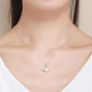 925 Sterling Silver Angel Wing Pendant With Shell Bead Charm For Diy Bracelets Style - Pendent + Necklace