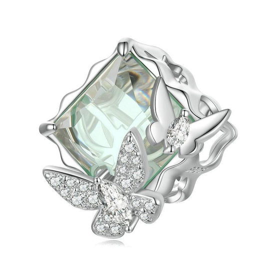 925 Sterling Silver Natural Butterfly Pendant For Diy Bracelets Bsc649 Style - Butterfly