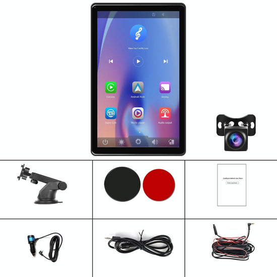 8 Inch Full Touch Car Screen Player - Horizontal / Vertical Carplay / Android Auto - With Camera