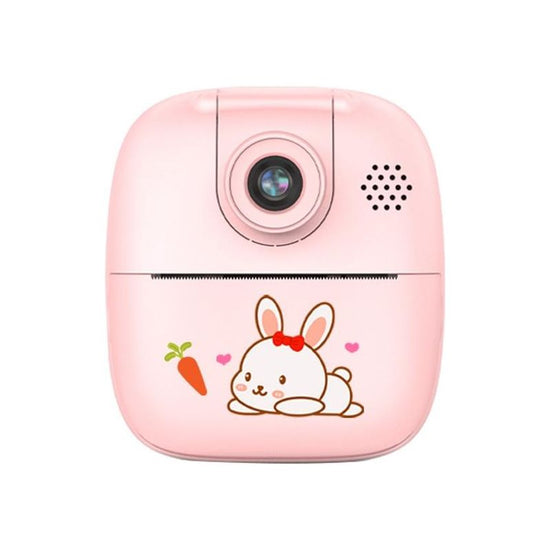 Hd Cartoon Kids Camera With Rotating Lens - Pink 16G