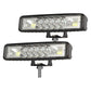 2 Pcs Car 6 Inch Dual - Row Mixed Light Strip Lamp Floodlight & Spotlight Work Light
