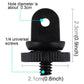 Universal 1 / 4 Screw Tripod Mount Adapter For Action Cameras - 3.9Mm Screw Hole 2.2Cm Diameter