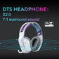 Wireless Rgb Gaming Headset With Light Speed - Silver