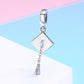 925 Sterling Silver Bachelor Cap Pendant For Bracelet Or Necklace