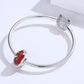 925 Sterling Silver Red Glazed Butterfly Bead Pendant For Diy Bracelets And Necklaces