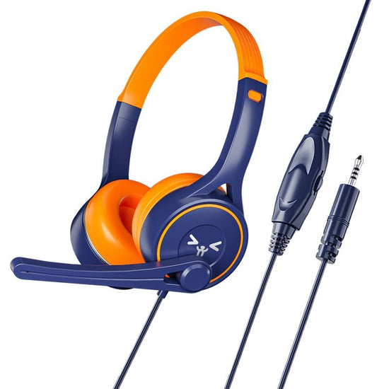 3.5Mm Online Class Headset Blue Orange