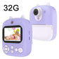 32G Instant Camera With 2.4 Display & Card Reader For Kids - 1200W Blue