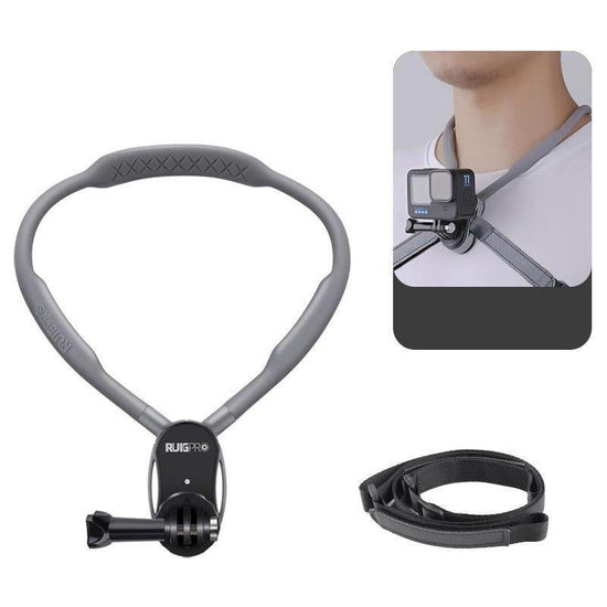 Flexible Neck Mount For Pov Viewing With Strap - With Phone Clamp & Adapter