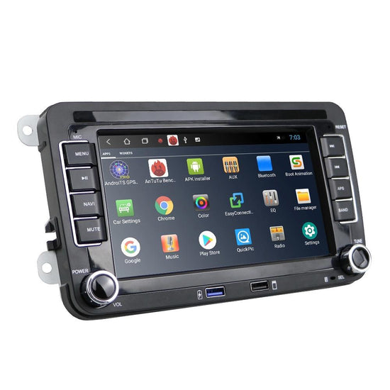 7 Inch Android Car Multimedia Player With Navigation Bluetooth Reversing Camera - Fits Volkswagen - Android 10.0 - 1 + 16G - Standard + 12Lights