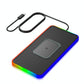 15w 2-in-1 Car Wireless Charger with Non-slip Mat and Colourful Light - 0.3m Usb Cable - Usb Cable 0.3M