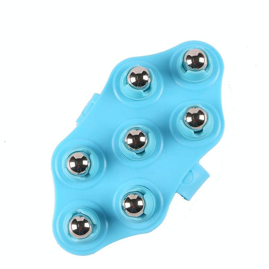 5-Element Meridian Brush Lymphatic Roller Massager Blue