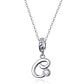 925 Sterling Silver Personalized Letter Pendant For Diy Bracelets & Necklaces Style - C