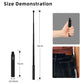 70Cm Straight Pull Selfie Stick For Sports Cameras With 3 Jaw Screw - Rod+1/4 Turn 3 Jaw+Screw+Phone Clip