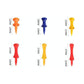 60-Piece Plastic Golf Ball Tees With Ribbon Needle - 43Mm Size