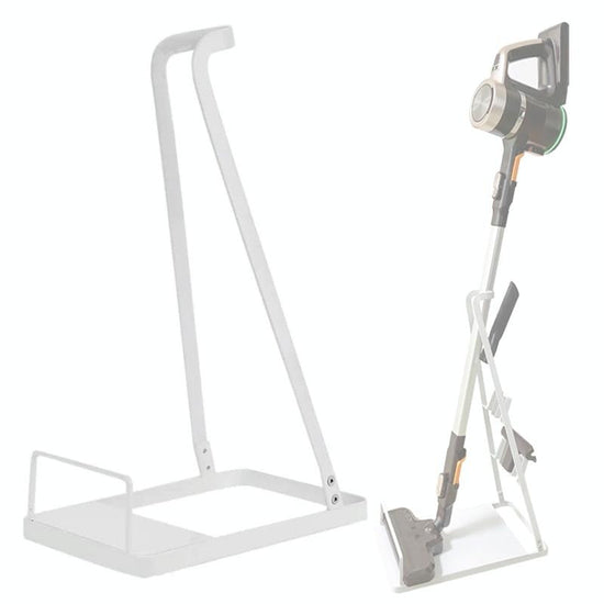 Space-saving Floor Storage Bracket for Dyson Vacuum Cleaners - Universal Type White